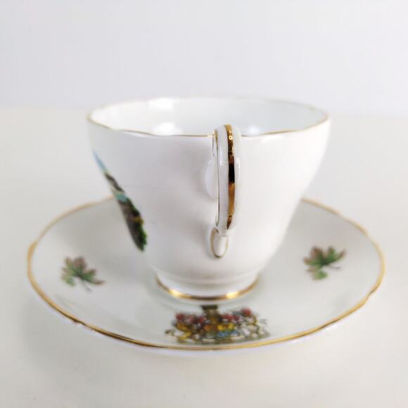 Vtg Regency Bone China Niagara Falls Canada Cup & Saucer Souvenir Made England - Picture 7 of 12